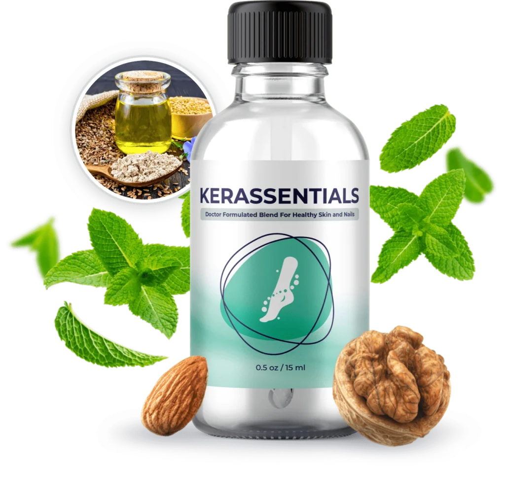Kerassentials doctor formulated blend for healthy skin and nails with natural ingredients
